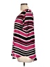 Pleione 100% Polyester Stripes Pink Short Sleeve Blouse Size L - photo 5