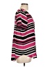 Pleione 100% Polyester Stripes Pink Short Sleeve Blouse Size L - photo 4