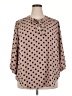 Torrid 100% Polyester Polka Dots Pink 3/4 Sleeve Blouse Size 2X Plus (2) - photo 1