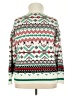 Tint & Shadow 100% Acrylic Print White Pullover Sweater Size 2X - photo 2