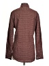 Express Polka Dots Burgundy Long Sleeve Button-Down Shirt Size S - photo 2