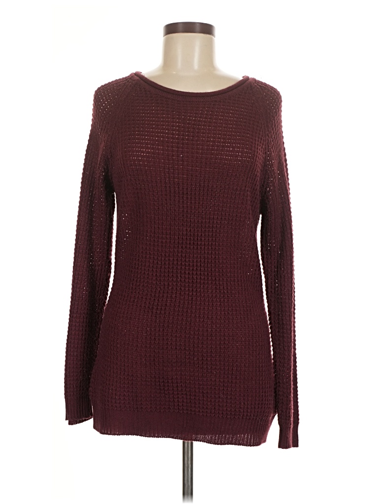 Pre-owned Ambiance Pullover Sweater In Burgundy