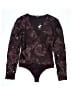 Express 100% Polyester Burgundy Bodysuit Size XS - photo 1
