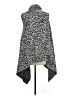 Ann Taylor Animal Print Black Silver Poncho Size M - photo 2