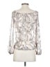 Arden B. 100% Silk Silver 3/4 Sleeve Silk Top Size XS - photo 2