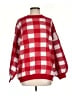 Main Strip 100% Acrylic Checkered-gingham Red Pullover Sweater Size S - photo 1