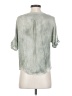 Free People 100% Rayon Silver Short Sleeve Blouse Size XS - photo 2