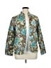 Alfred Dunner 100% Cotton Floral Green Blazer Size 14 - photo 1