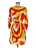 Escapada 100% Rayon Print Yellow Casual Dress Size M - photo 2