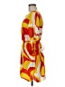 Escapada 100% Rayon Print Yellow Casual Dress Size M - photo 5