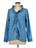 Unbranded 100% Polyester Blue Long Sleeve Blouse Size L - photo 1