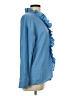 Unbranded 100% Polyester Blue Long Sleeve Blouse Size L - photo 4
