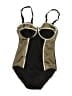 Swimsuits for all Color Block Black Bodysuit Size L - photo 1