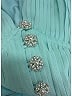 Self-Portrait 100% Polyester Teal Cocktail Dress Size 10 - photo 7