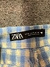 Zara Checkered-gingham Blue Casual Pants Size XS - photo 4