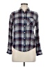 Forever 21 100% Rayon Plaid Gray Long Sleeve Button-Down Shirt Size M - photo 1
