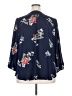 Fun2Fun 100% Polyester Floral Blue 3/4 Sleeve Blouse Size 2X - photo 2
