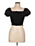 Shein 100% Polyester Black Short Sleeve Top Size L - photo 1