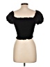 Shein 100% Polyester Black Short Sleeve Top Size L - photo 2