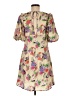 Topshop 100% Polyester Floral Tan Casual Dress Size 8 - photo 2