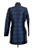 Anne Klein 100% Polyester Chevron-herringbone Blue Coat Size 6 - photo 2