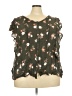Torrid Floral Brown Short Sleeve Blouse Size 4X Plus (4) - photo 1