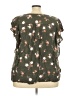 Torrid Floral Brown Short Sleeve Blouse Size 4X Plus (4) - photo 2