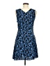 Uniqlo 100% Polyester Print Blue Cocktail Dress Size S - photo 2