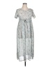 Sostanza 100% Polyester Paisley Blue Casual Dress Size XL (estimated) - photo 1