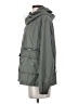 Zara Basic Solid Green Raincoat Size S - photo 5