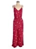 Ann Taylor LOFT 100% Viscose Hearts Red Jumpsuit Size S - photo 1