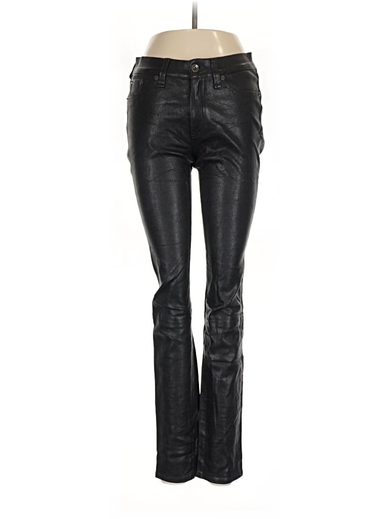 Pre-owned Rag & Bone Leather Pants In Black