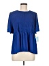CeCe Blue Short Sleeve Blouse Size M - photo 1