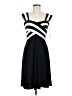 Scarlett Nite Stripes Black Cocktail Dress Size 8 - photo 1