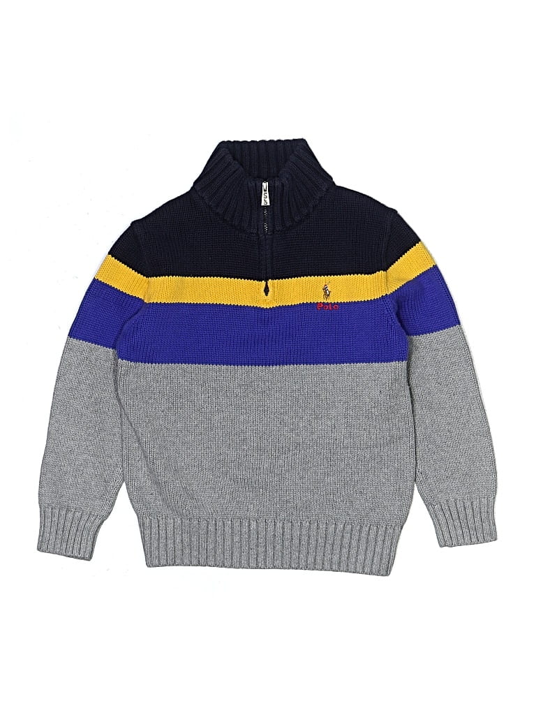 Pre-owned Polo By Ralph Lauren Kids' Pullover Sweater In Gray