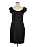 Gianni Bini 100% Silk Solid Black Cocktail Dress Size 6 - photo 1