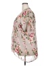 Try This Floral Tan Short Sleeve Blouse Size 2X (estimated) - photo 5