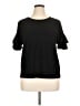 INC International Concepts Black Short Sleeve Top Size XL (petite) - photo 1