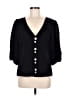 MNG Black 3/4 Sleeve Blouse Size 8 - photo 1