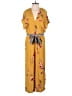 Corey Lynn Calter 100% Rayon Floral Yellow Jumpsuit Size XS - photo 1