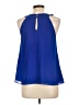 Papaya 100% Polyester Blue Sleeveless Blouse Size L - photo 2