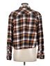 Express Plaid Brown Long Sleeve Button-Down Shirt Size M - photo 2