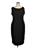 Kasper Solid Black Cocktail Dress Size 14 - photo 1
