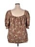Assorted Brands Brown 3/4 Sleeve Blouse Size 2X (estimated) - photo 2