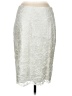 W by Worth Floral White Silver Formal Skirt Size 8 - photo 1