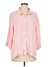 Unbranded Pink 3/4 Sleeve Button-Down Shirt Size L (estimated) - photo 1