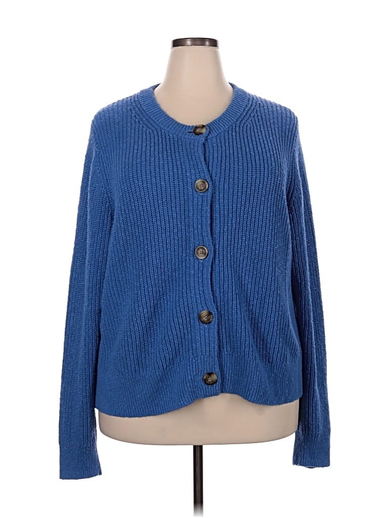 Pre-owned Madewell Cardigan Sweater In Blue