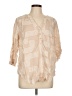 Torrid Tan 3/4 Sleeve Blouse Size Lg Plus (0) - photo 1