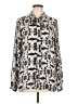 Worthington 100% Polyester Animal Print Silver Long Sleeve Blouse Size L (tall) - photo 1