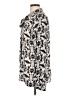 Worthington 100% Polyester Animal Print Silver Long Sleeve Blouse Size L (tall) - photo 5